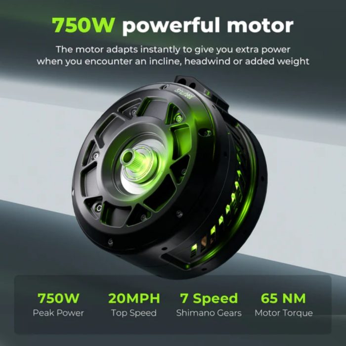 【KuKirin isinwheel ucity】750W Electric Cruiser Bike - Image 4